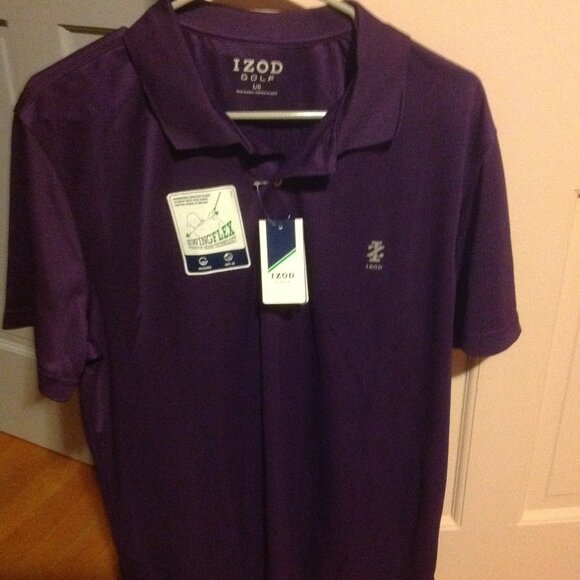 Izod Men's Performance Short Sleeve Large Golf Shirt - New with Tags - Picture 1 of 4